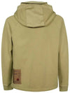 Garment Dyed One-Pocket Cotton Zip Up Hoodie Green - TEN C - BALAAN 4