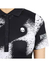 Women's Golf Polo Short Sleeve T-Shirt Black White - HYDROGEN - BALAAN 9