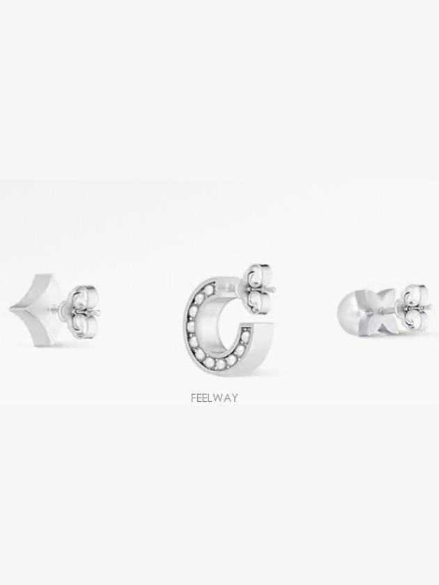 Pearls Set Of 3 Earrings Silver - LOUIS VUITTON - BALAAN 4