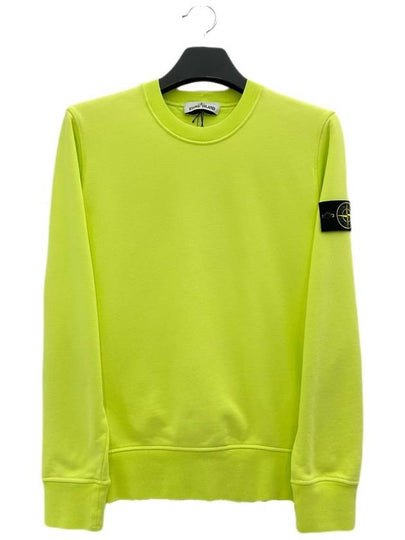 Wappen Patch Crew Neck Sweatshirt Neon Yellow - STONE ISLAND - BALAAN 2