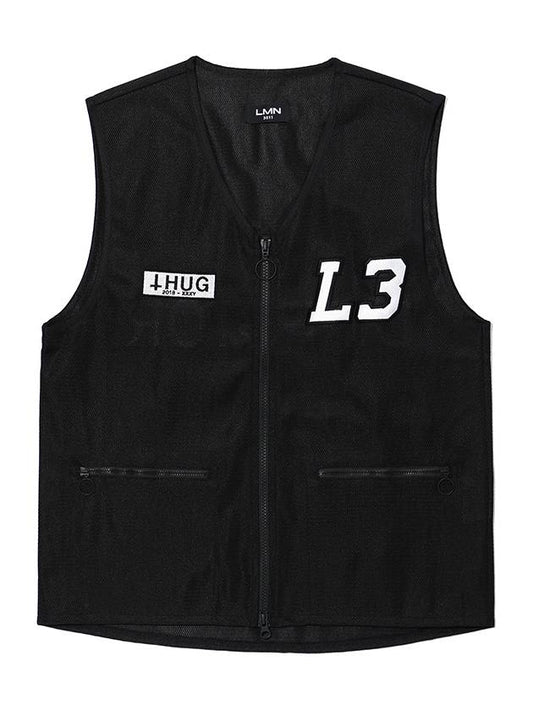 Unisex L3 Mesh Vest Black - LMN3011 - BALAAN 1