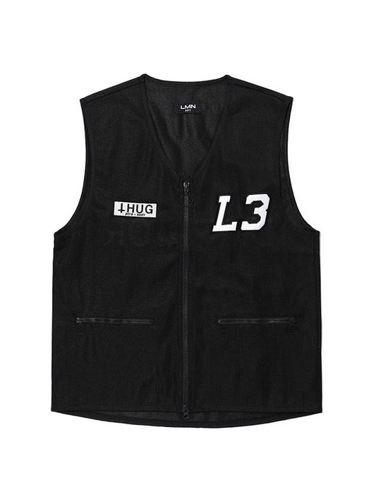 Unisex L3 Mesh Vest Black - LMN3011 - BALAAN 1