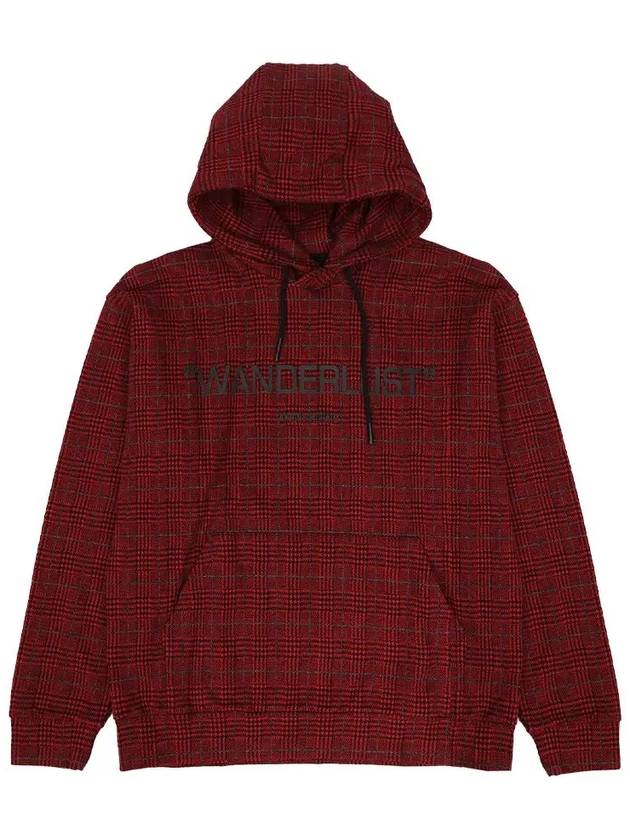 Men's overfit check hooded long sleeve t-shirt TEE195 - IKALOOOK - BALAAN 1