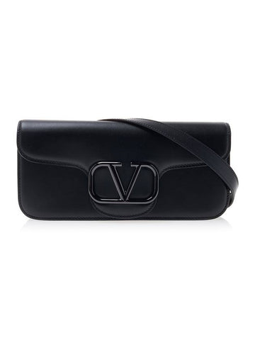 V Logo Cross Bag Black - VALENTINO - BALAAN 1