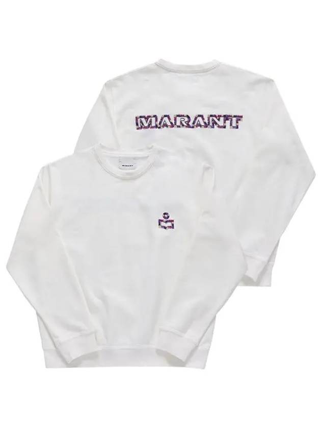 Mikoe Embroidered Logo Cotton Sweatshirt White - ISABEL MARANT - BALAAN 3