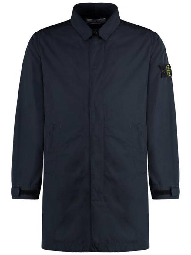 Micro Twill Compass Badge Trench Coat Navy - STONE ISLAND - BALAAN 2