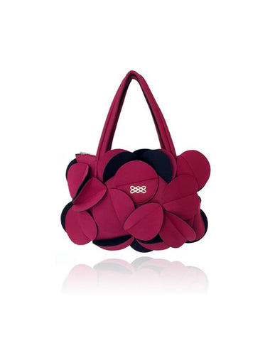 Women's Flower Tote Bag Burgundy - SUIN - BALAAN 1