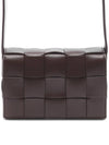 Cassette Intrecciato Small Leather Cross Bag Brown - BOTTEGA VENETA - BALAAN 2