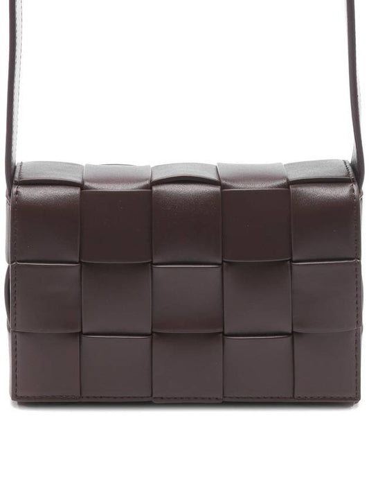 Cassette Intrecciato Small Leather Cross Bag Brown - BOTTEGA VENETA - BALAAN 2