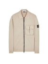 Garment Dyed Stretch Cotton Overshirt Dove Grey - STONE ISLAND - BALAAN 2