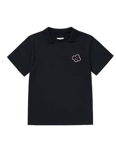 Hello Lala New Collar Polo Shirt Black - LALA SMILE - BALAAN 2