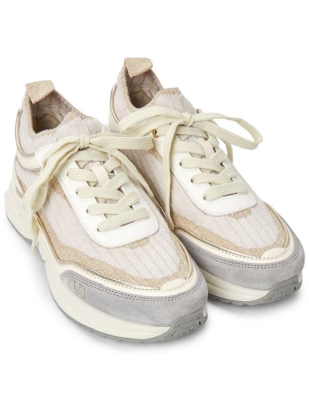 Women's Ready Go Runner Low Top Sneakers Beige - VALENTINO - BALAAN 4