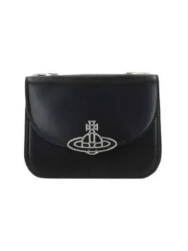 Linda Logo Plaque Cross Bag Black - VIVIENNE WESTWOOD - BALAAN 1