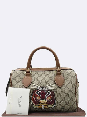 409529 GG Supreme Canvas Boston Tote Bag - GUCCI - BALAAN 1