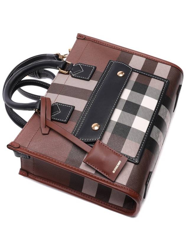 Tartan Check Freya Mini Tote Bag Brown - BURBERRY - BALAAN 6