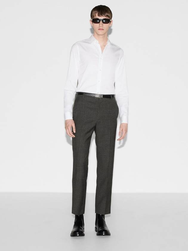 Stretch Cotton Poplin Long Sleeve Shirt White - GUCCI - BALAAN 4