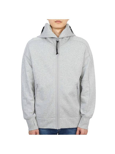 Diagonal Goggle Mask Zip Up Hoodie Grey - CP COMPANY - BALAAN 1