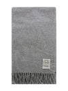 Classic Fringe Edge Wool Muffler Gray - TOTEME - BALAAN 3