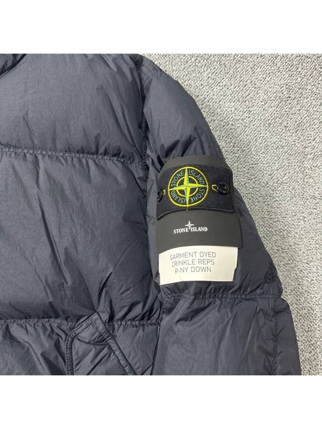 Garment Dyed Crinkle Reps Down Padding Navy - STONE ISLAND - BALAAN 4