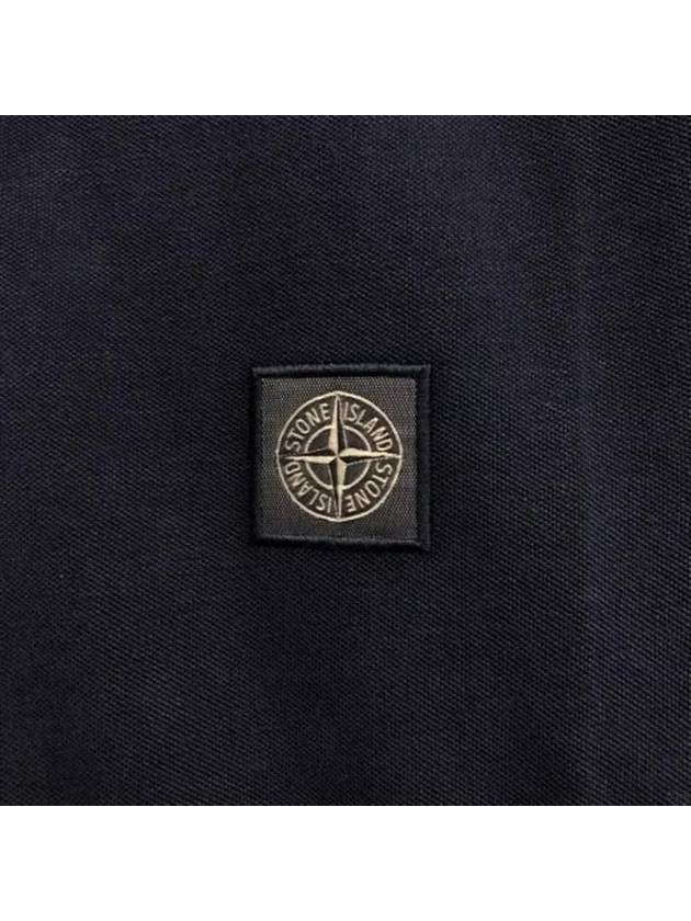 Men's Wappen Logo Patch Polo Shirt Navy - STONE ISLAND - BALAAN 4