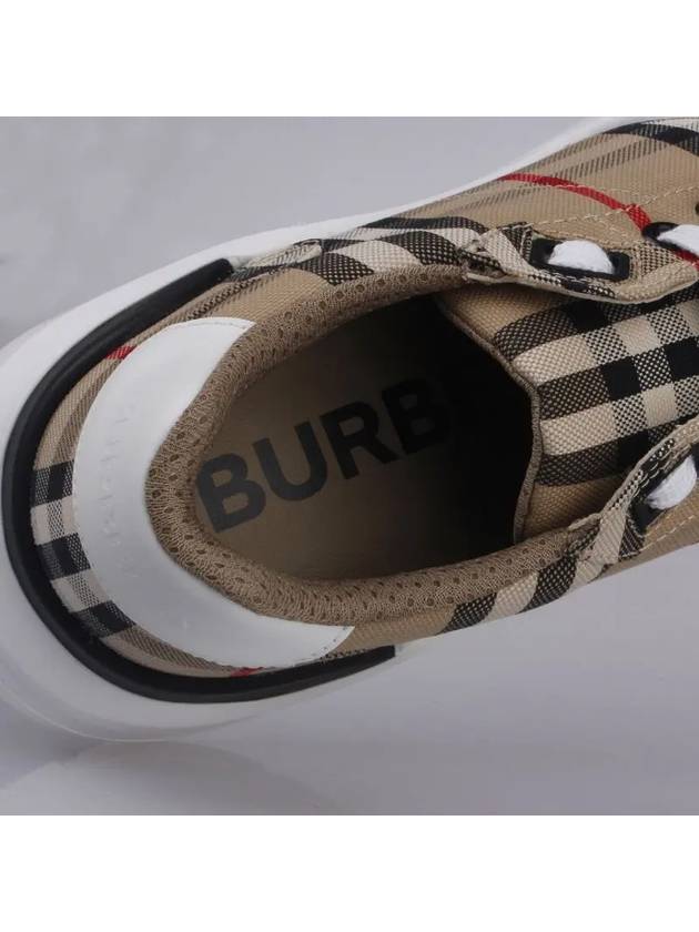 Vintage Check Suede Leather Sneakers Archive Beige - BURBERRY - BALAAN 3