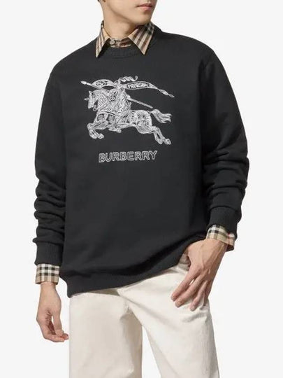 Embroidered EKD Logo Sweatshirt Black - BURBERRY - BALAAN 2