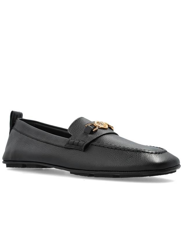 Versace Leather Loafers, Men's, Black - VERSACE - BALAAN 4