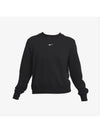 Dri Fit One Crew Neck French Terry Crop Sweatshirt Black - NIKE - BALAAN 4