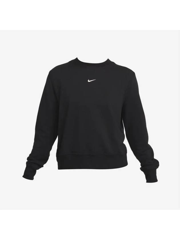 Dri Fit One Crew Neck French Terry Crop Sweatshirt Black - NIKE - BALAAN 4