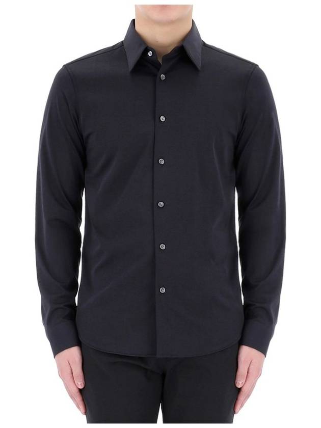 Structure Knit Sylvain Long Sleeve Shirt Eclipse - THEORY - BALAAN 2