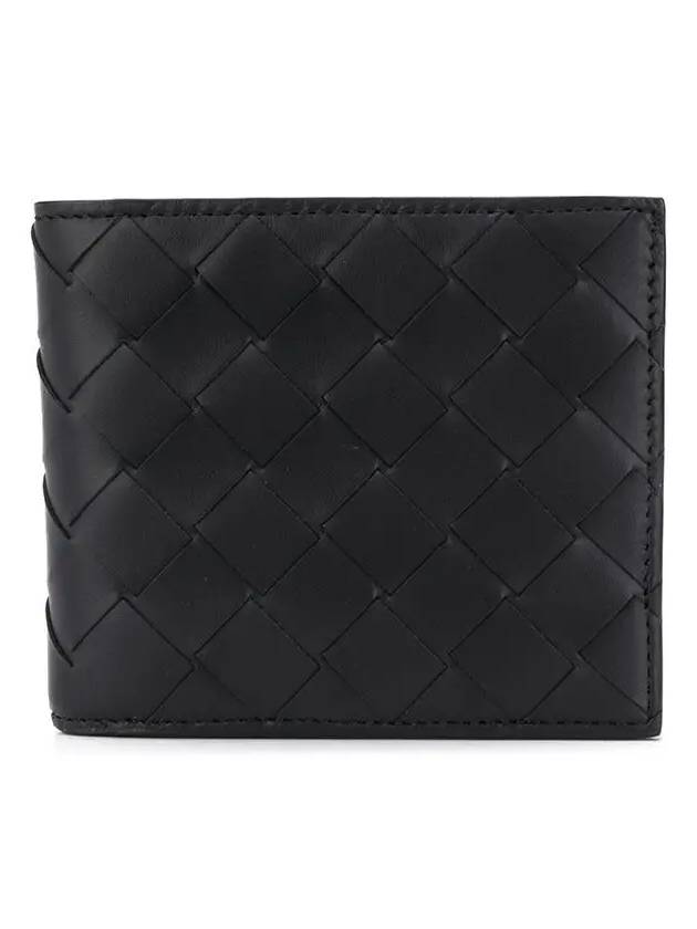 Intrecciato Bifold Half Wallet Black - BOTTEGA VENETA - BALAAN 4