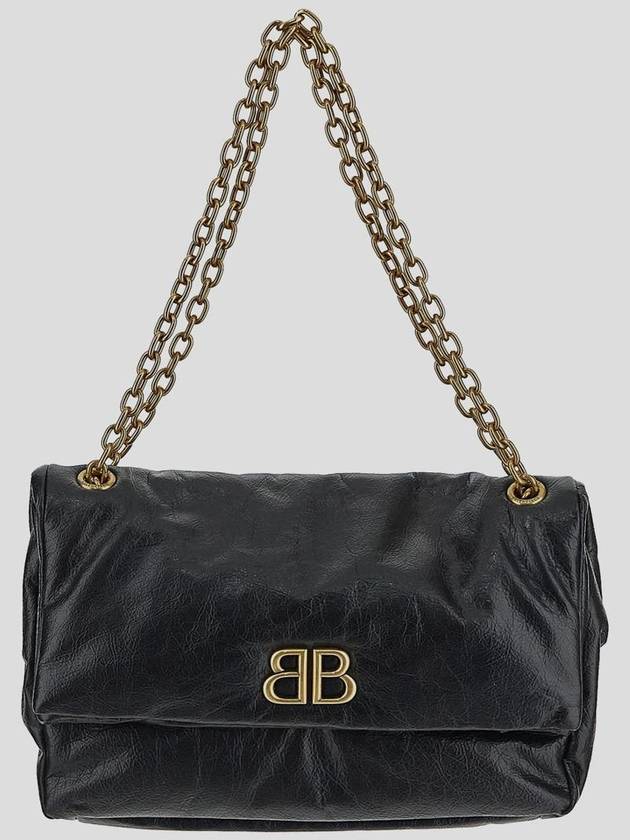 Monaco Chain Strap Shoulder Bag Black - BALENCIAGA - BALAAN 2