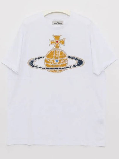 Women's Print Logo Short Sleeve T-Shirt White - VIVIENNE WESTWOOD - BALAAN 2