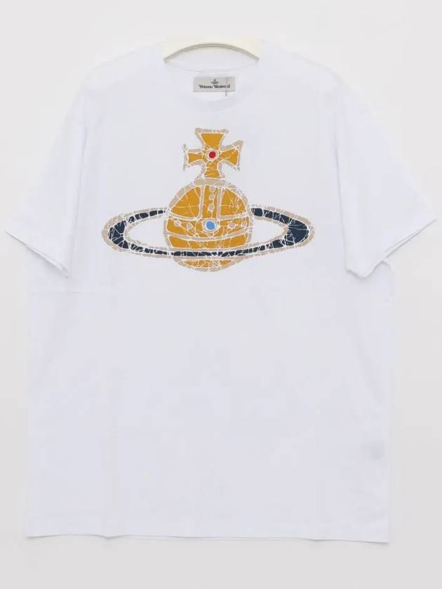 Women's Print Logo Short Sleeve T-Shirt White - VIVIENNE WESTWOOD - BALAAN 3