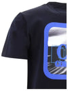 Men's Metropolis Logo Graphic Short Sleeve T-Shirt Navy - CP COMPANY - BALAAN 5