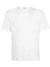 Men's Back Logo Label Cotton Short Sleeve T-Shirt White - TEN C - BALAAN 1