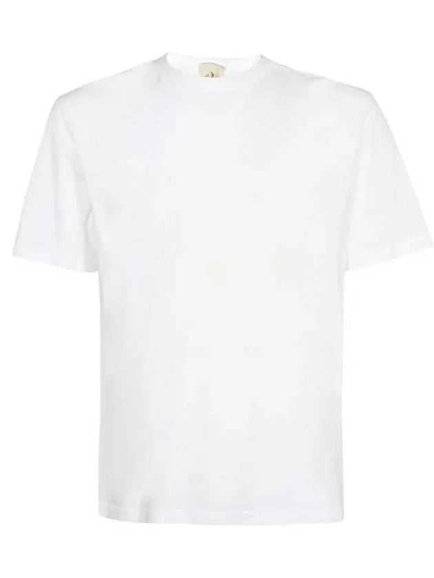 Men's Back Logo Label Cotton Short Sleeve T-Shirt White - TEN C - BALAAN 1