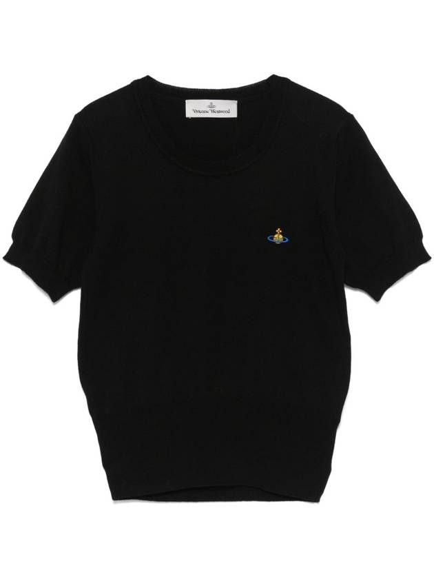 Bea Ribbed Knit Top Black - VIVIENNE WESTWOOD - BALAAN 2