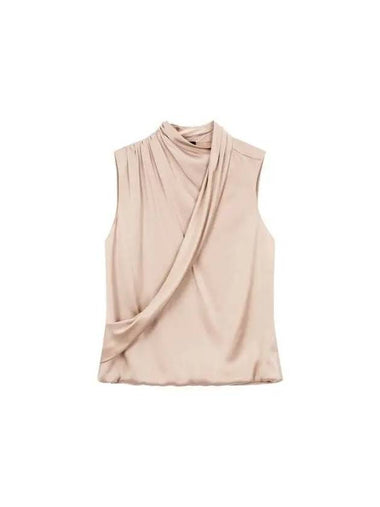 Women s Uncut Ruffled Silk Sleeveless Top Vanilla 270334 - GIORGIO ARMANI - BALAAN 1