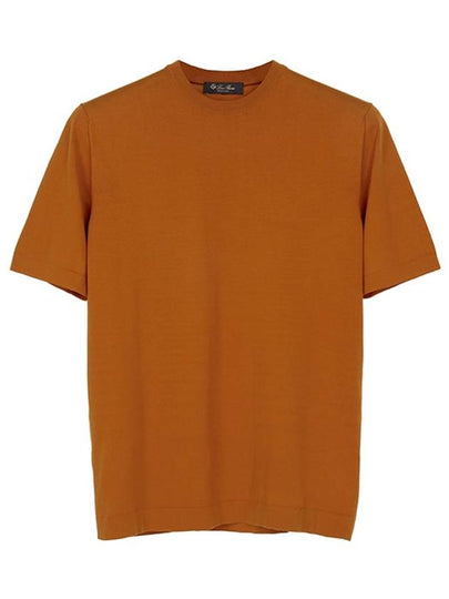 Cotton Logo Short Sleeve T-Shirt Orange - LORO PIANA - BALAAN 2