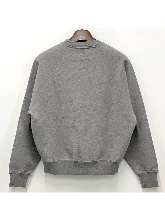 Heart Logo Organic Cotton Sweatshirt Grey - AMI - BALAAN 4