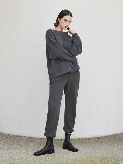 Women's Classic Sweat Track Pants Charcoal - ARIFF - BALAAN 2