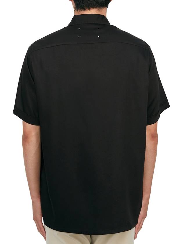 Twill Vacation Short Sleeve Shirt Black - MAISON MARGIELA - BALAAN 6