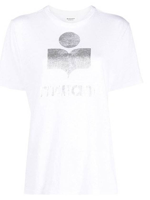 Zwell Logo Print Short Sleeve T-Shirt White - ISABEL MARANT ETOILE - BALAAN 1