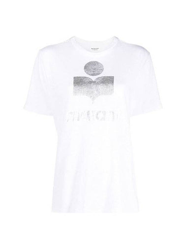 Zwell Logo Print Short Sleeve T-Shirt White - ISABEL MARANT ETOILE - BALAAN 1