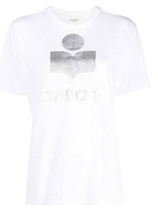 Zwell Logo Print Short Sleeve T-Shirt White - ISABEL MARANT ETOILE - BALAAN.