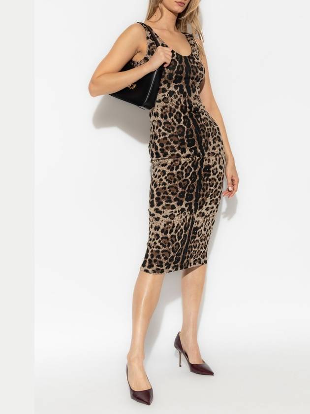 leopard print sleeveless dress F6AWETFJGAS - DOLCE&GABBANA - BALAAN 3