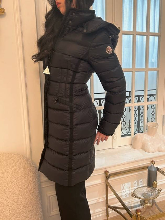 Hermine Hood Down Long Padding Black - MONCLER - BALAAN 2