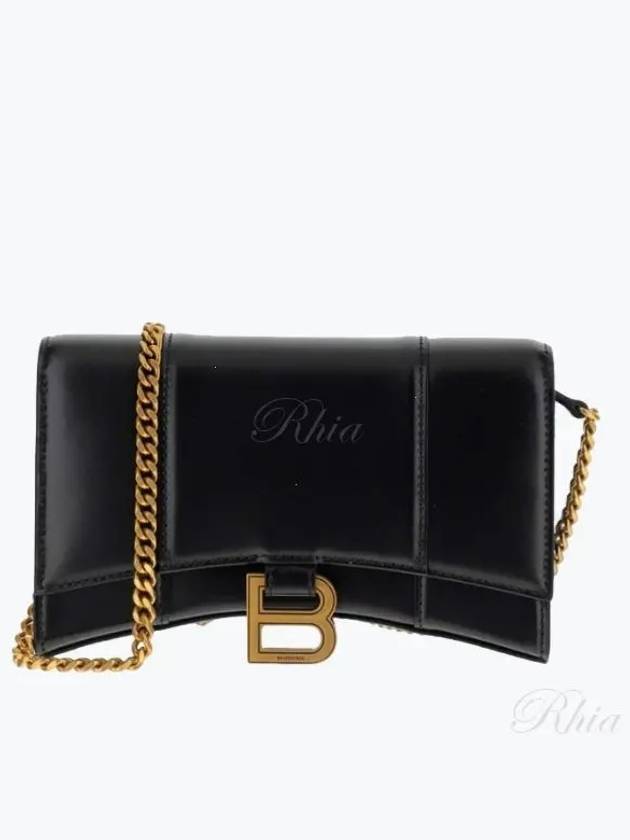 Hourglass Chain Mini Calfskin Cross Bag Black - BALENCIAGA - BALAAN 2