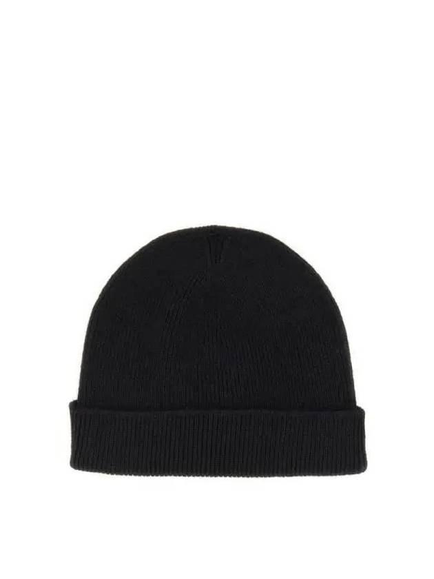 Logo Patch Knit Beanie Black - JIL SANDER - BALAAN 3